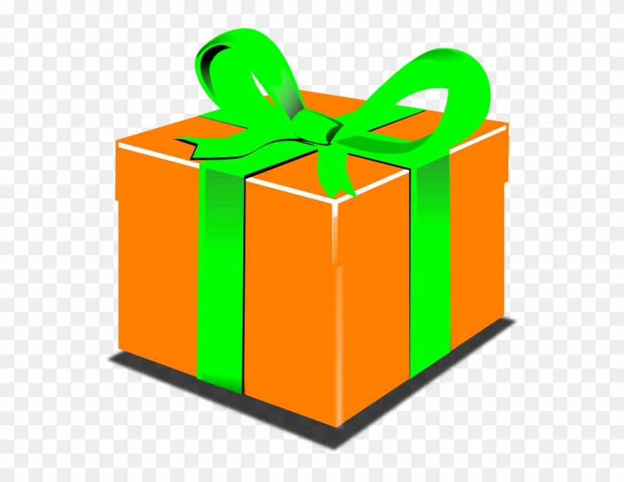 Orange Present Clip Art At Clker Com Vector Clip Art - Christmas Gift Clipart - Png Download