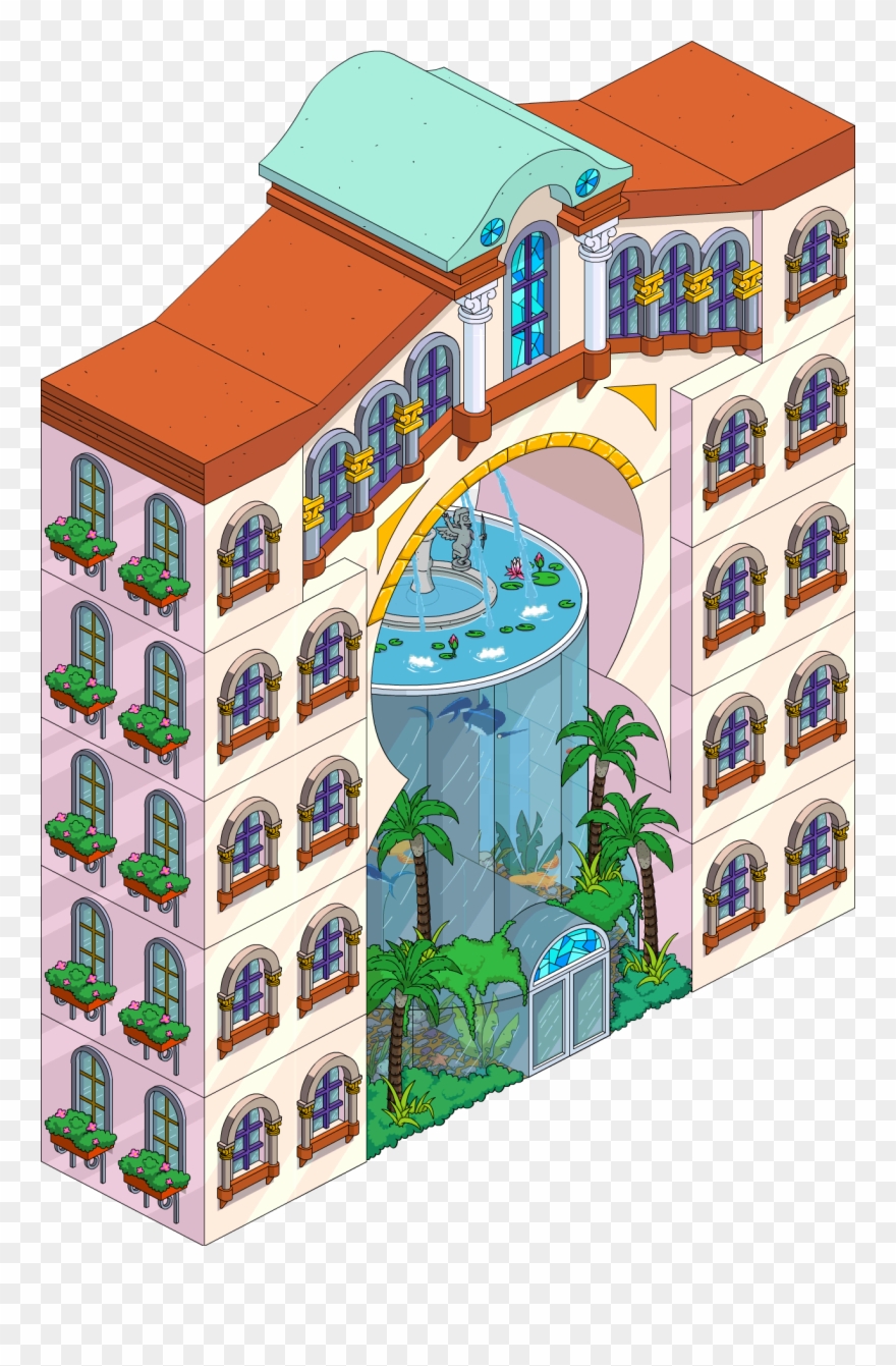Exclusive Resort - Simpsons Tapped Out Hotel Clipart