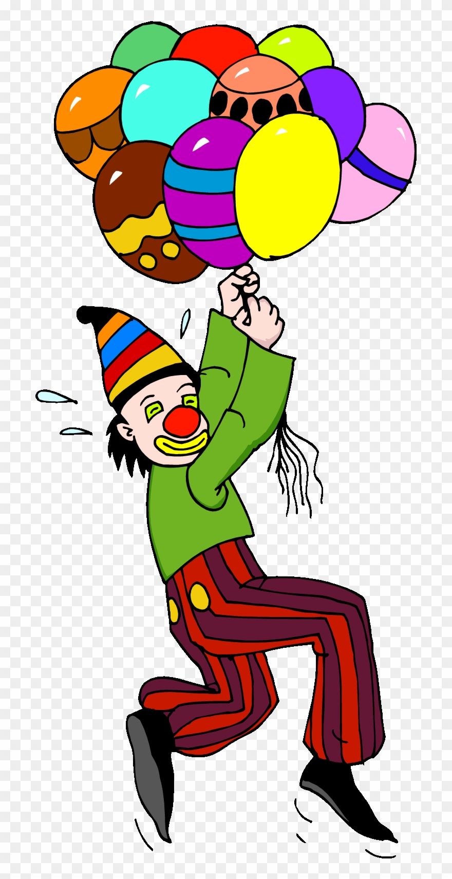 Clown Clipart Art Entertainment - Payaso Con Globos - Png Download