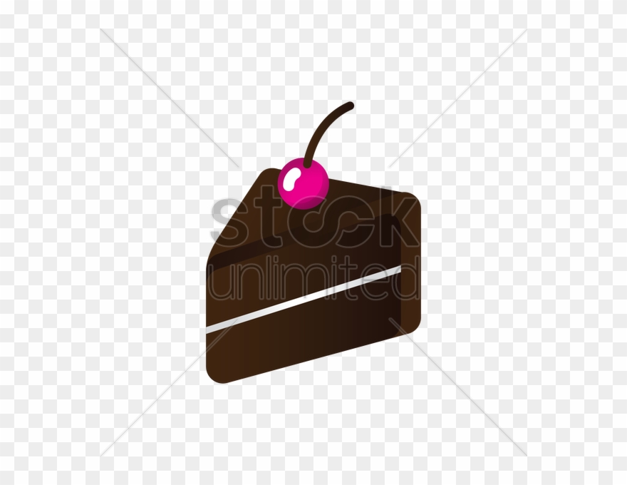 Slice Of Chocolate Cake Clipart - Png Download