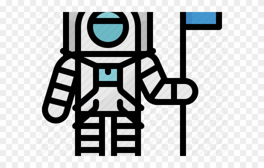 Spacesuit Clipart Moon - Clip Art - Png Download
