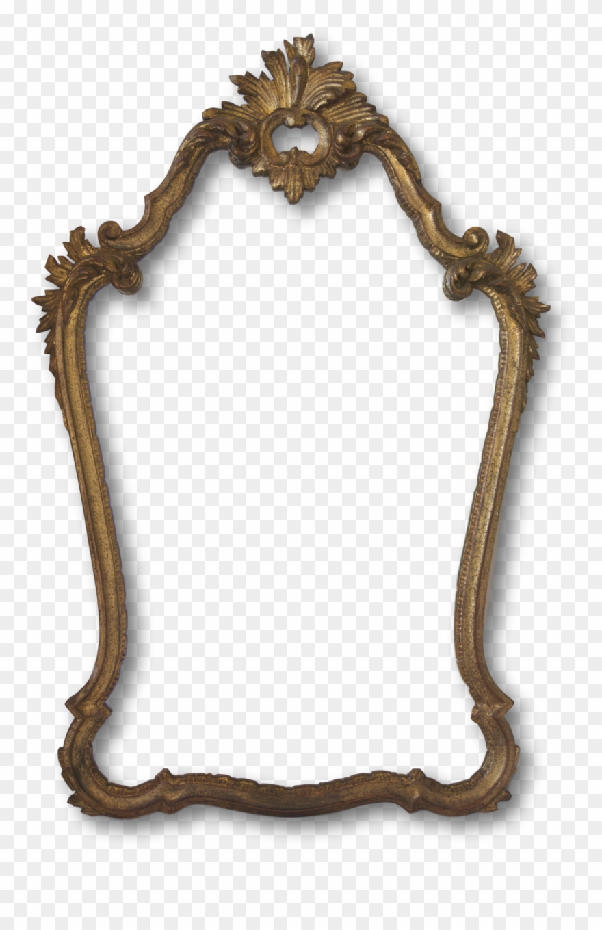Vintage Italian Gold Hand Carved Mirror Png Transparent - Product Clipart