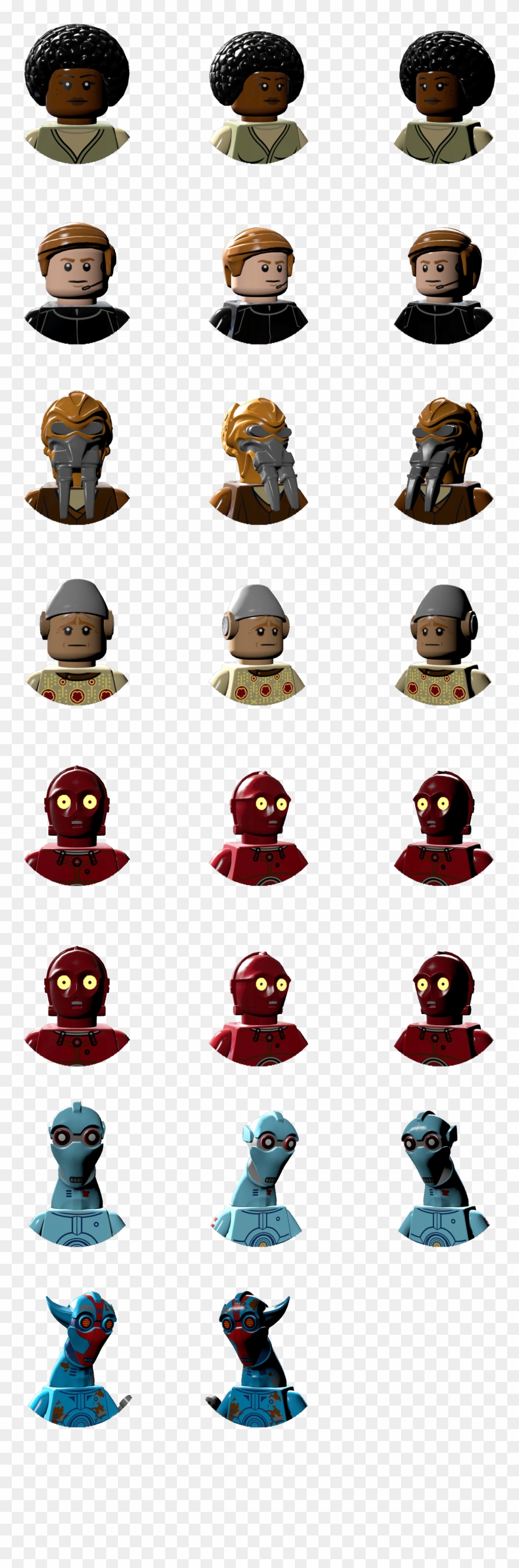 Lego Star Wars - Lego Star Wars The Force Awakens Character Icons Hi Clipart
