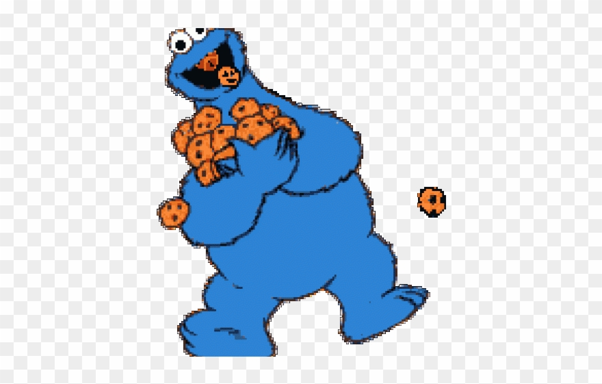 Cookie Monster Clipart Cookie Platter - Cookie Monster Eating Cookies - Png Download