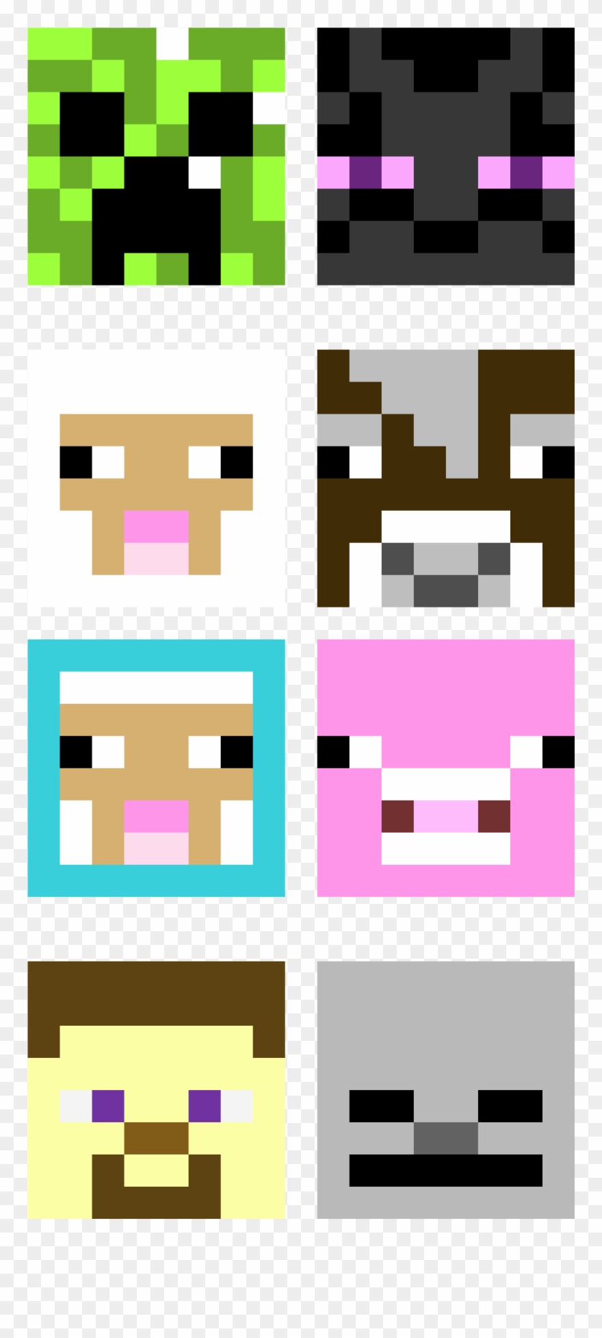 Minecraft Blok Hedz Clipart