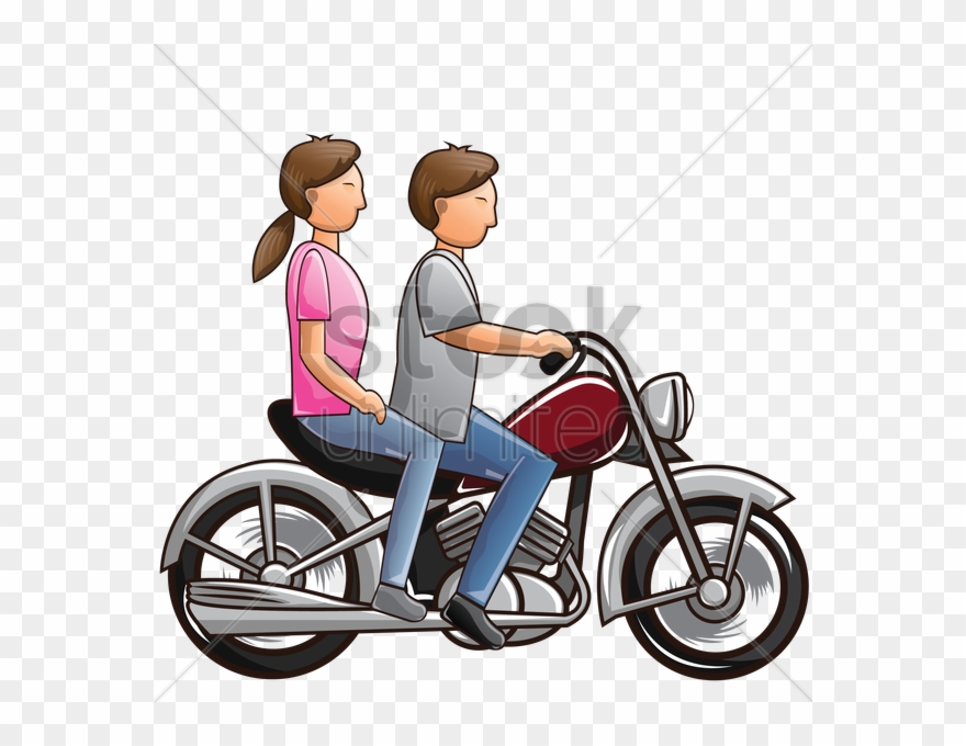 Riding Motorcycle Clip Art - Png Download
