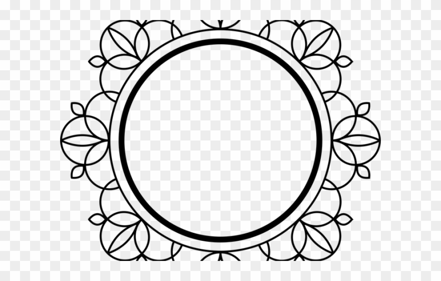 Decorative Border Clipart Art Deco - Mandala Circle Border - Png Download