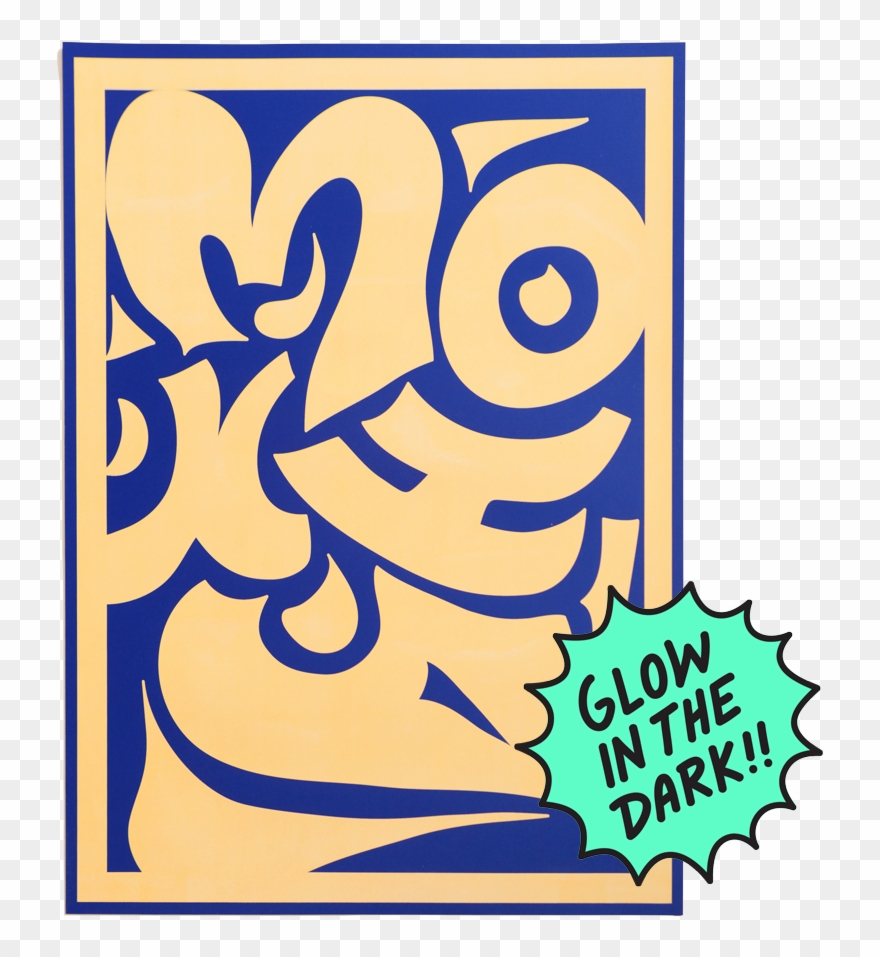 Tribal Poster Yellow On Blue - Yellow Clipart