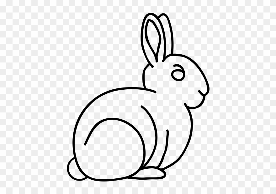 Rabbit Rubber Stamp Clipart