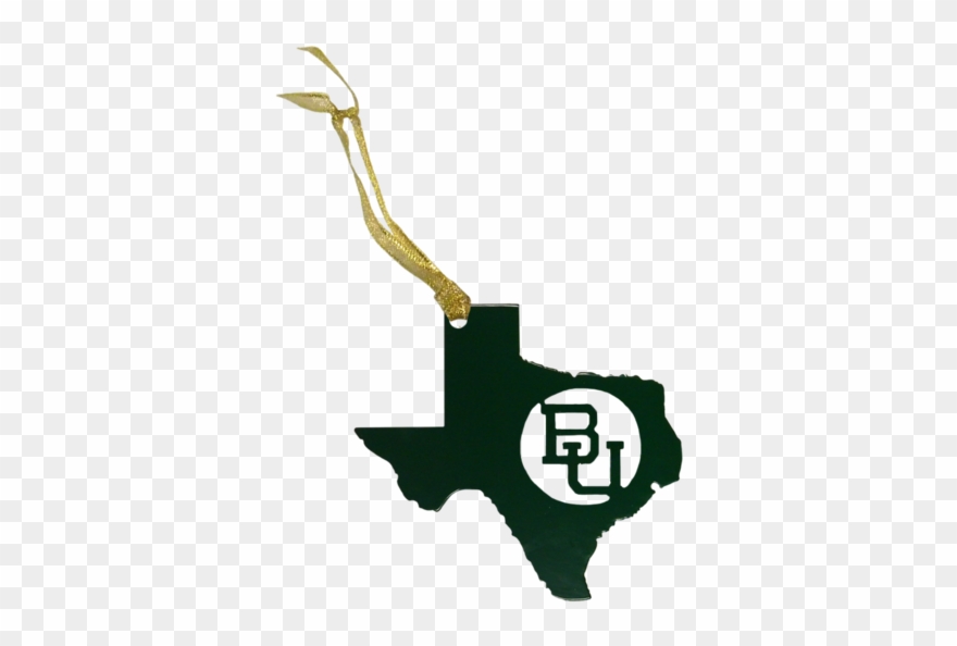 Texas Bu Baylor Christmas Ornament Green - Texas Clipart