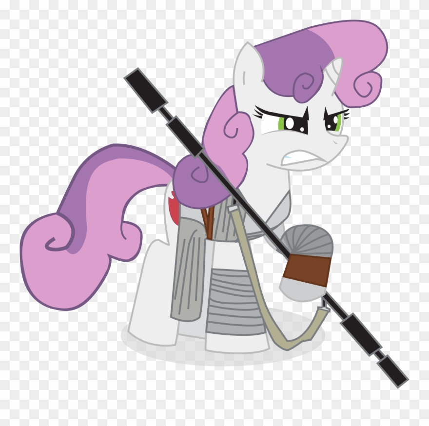 Sweetie As Rey In Star Wars By - Mlp Star Wars Rey Clipart