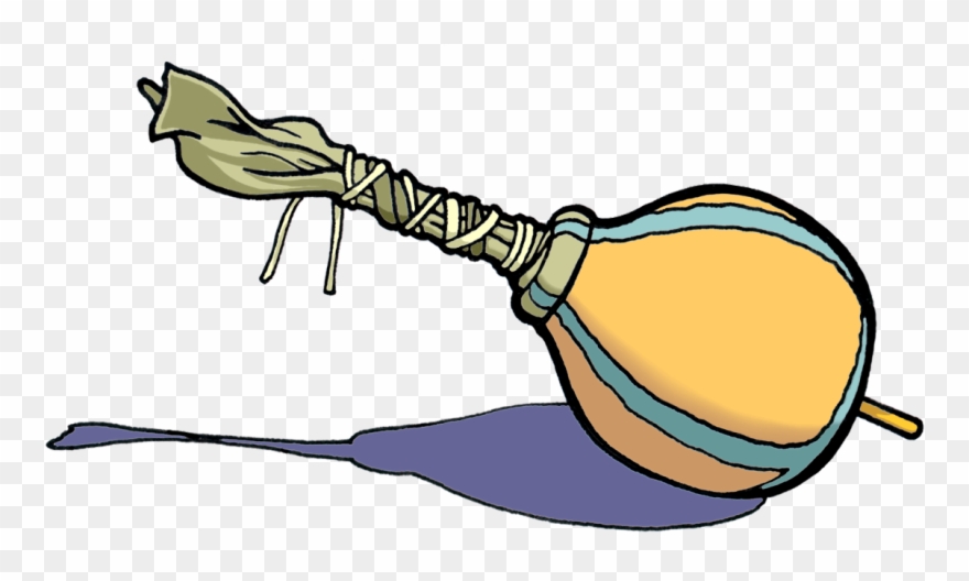 Drawing Of A Rattle, Made Of A Large Gourd Painted - African Rattles Clipart - Png Download
