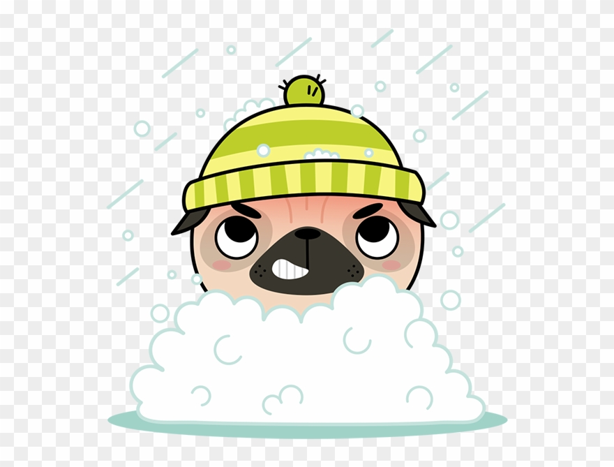 Pugs & Kisses - Cartoon Clipart