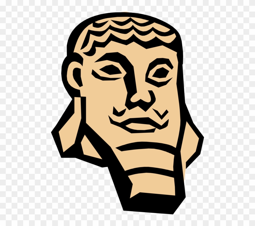 Vector Illustration Of Ancient Mesopotamian Assyrian - Winged Lion Clipart