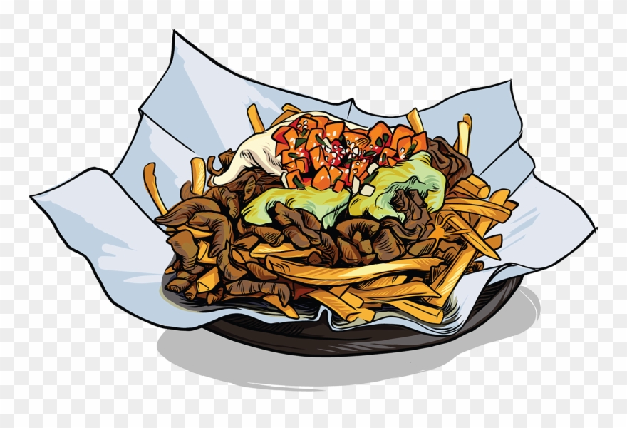 Mexican American Food Illustrations By Daisy Dee With - Loaded Fries Cartoon Clipart
