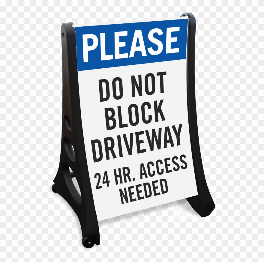 Zoom, Price, Buy - Not Block Driveway Sign Clipart