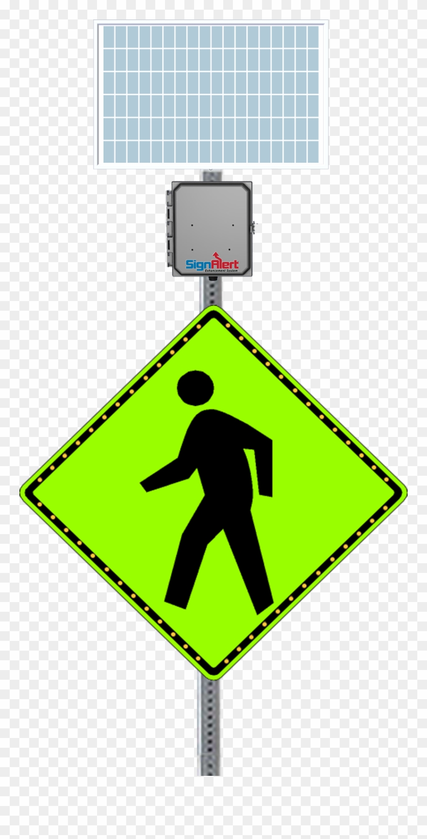 Ped Crossing - Sa Advanced - Pedestrian Sign Clipart