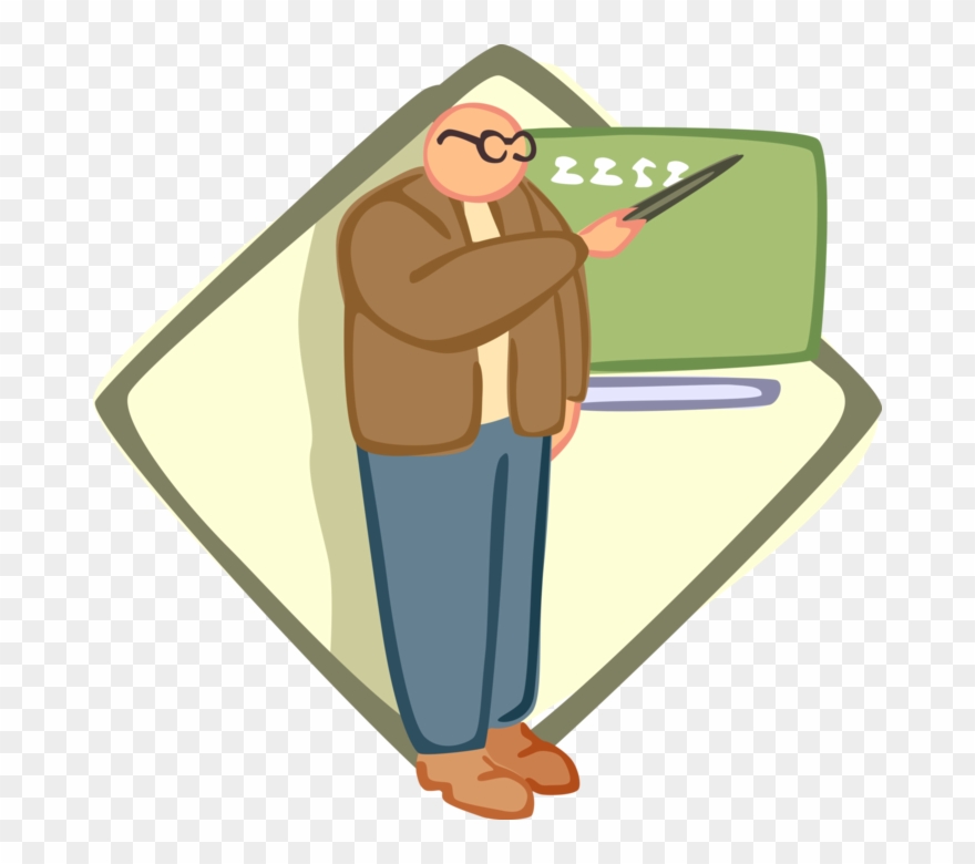 Teacher With Pointer And - Memory Clipart