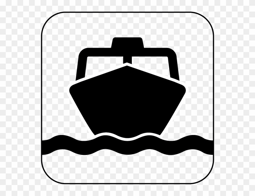 Vector B/w - Water Taxi Clipart