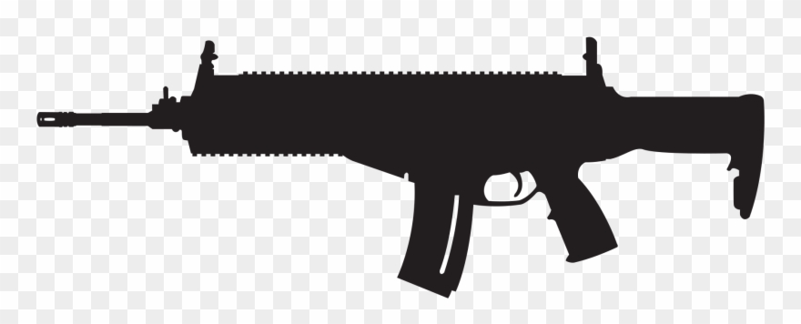 Beretta Arx160 Silhouette - Rifle Silhouette Png Clipart