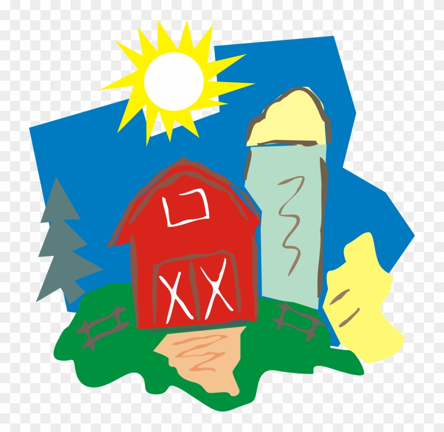 Farm - Cartoon Barn Clipart