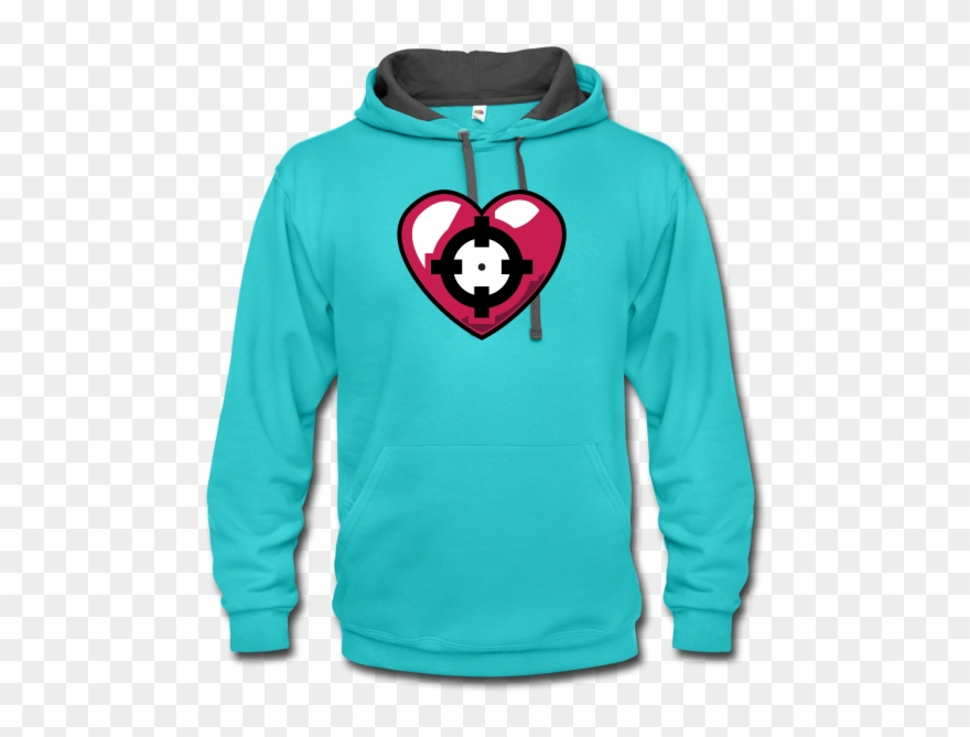 Clip Art Heart Hoodie With Transparent Background - Sweatshirt - Png Download