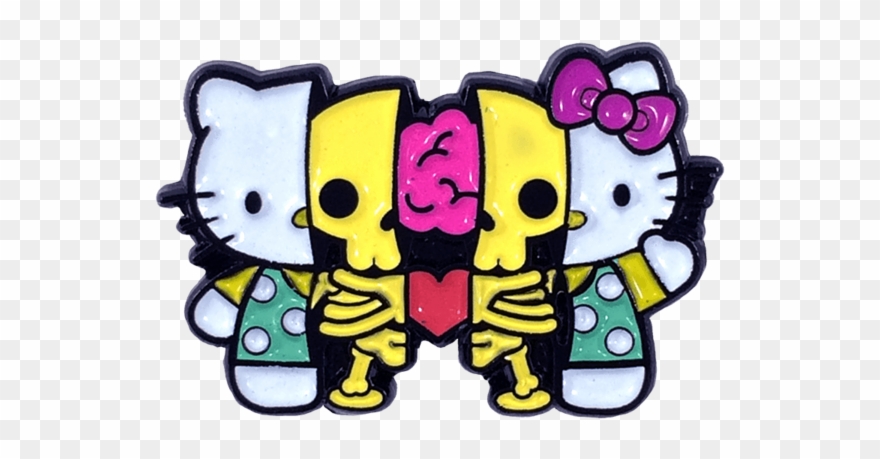 Hk Inside Out Enamel Pin - Hello Kitty Clipart