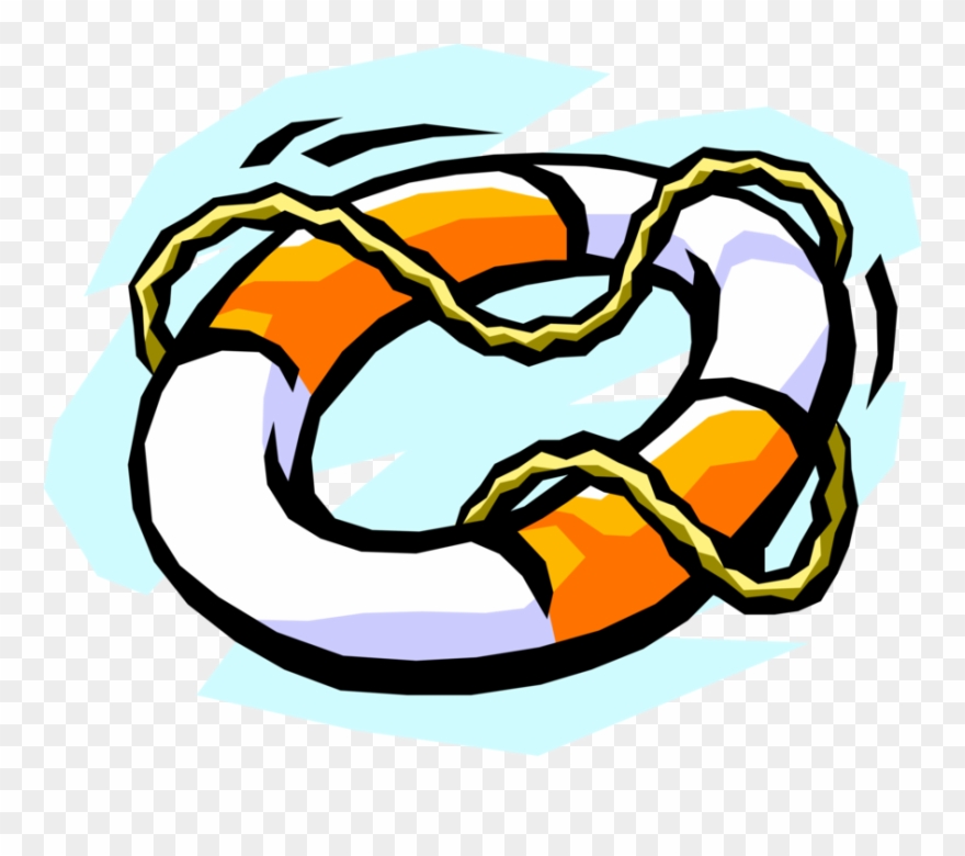 Vector Illustration Of Lifebuoy Ring Lifesaver Life Clipart