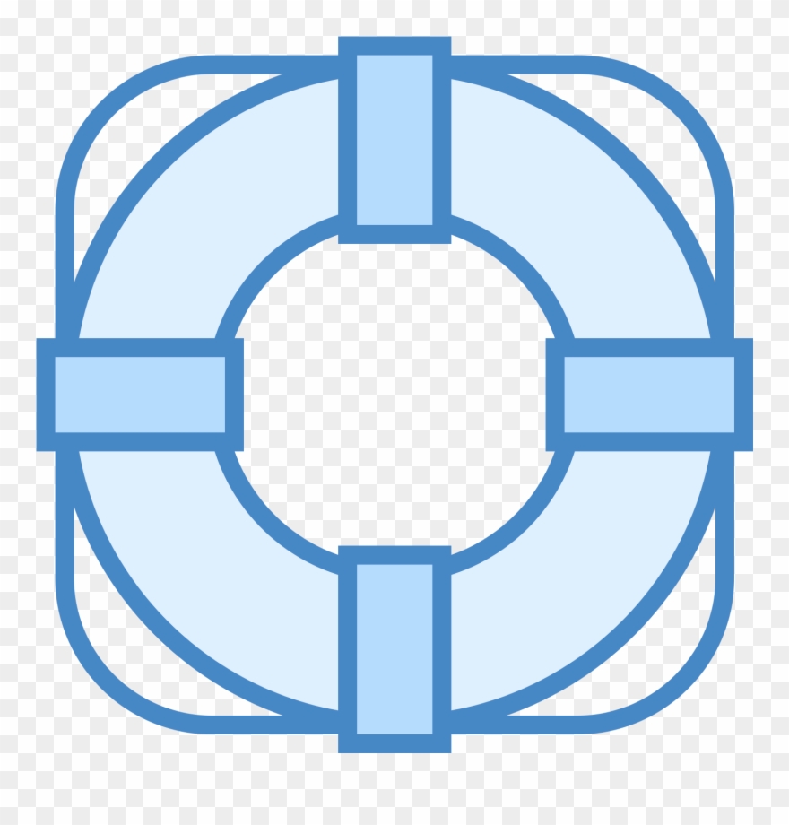 The Icon For Lifebuoy Is A Round Circular Ring - Icon Clipart