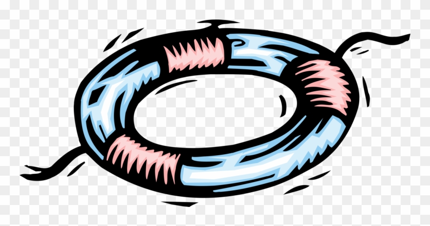 Vector Illustration Of Lifebuoy Ring Lifesaver Life - School Clipart