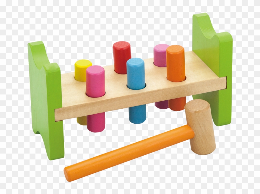 Pound A Peg - Classic Wooden Pound A Peg Toy-zw-az01usbewy Clipart