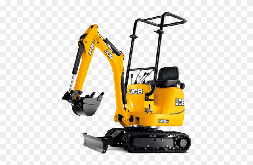 Rent This From Just Transparent Background - Jcb Mini Excavator 8008 Clipart