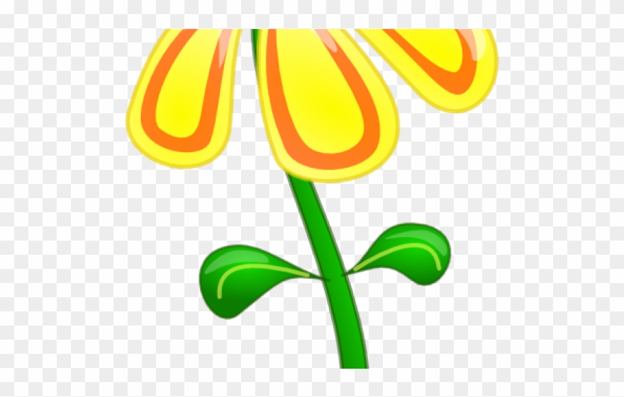 Yellow Flower Clipart Hippie - Yellow Flower Clip Art - Png Download