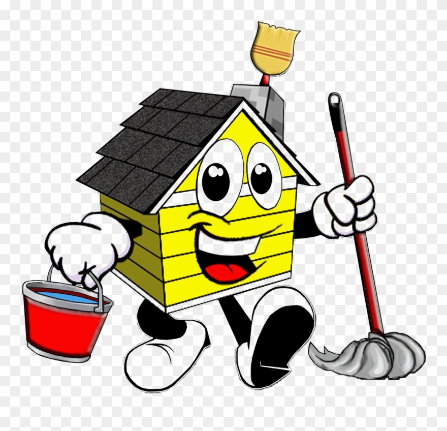 Cleaning Clipart Trans - House Cleaning Cartoon - Png Download