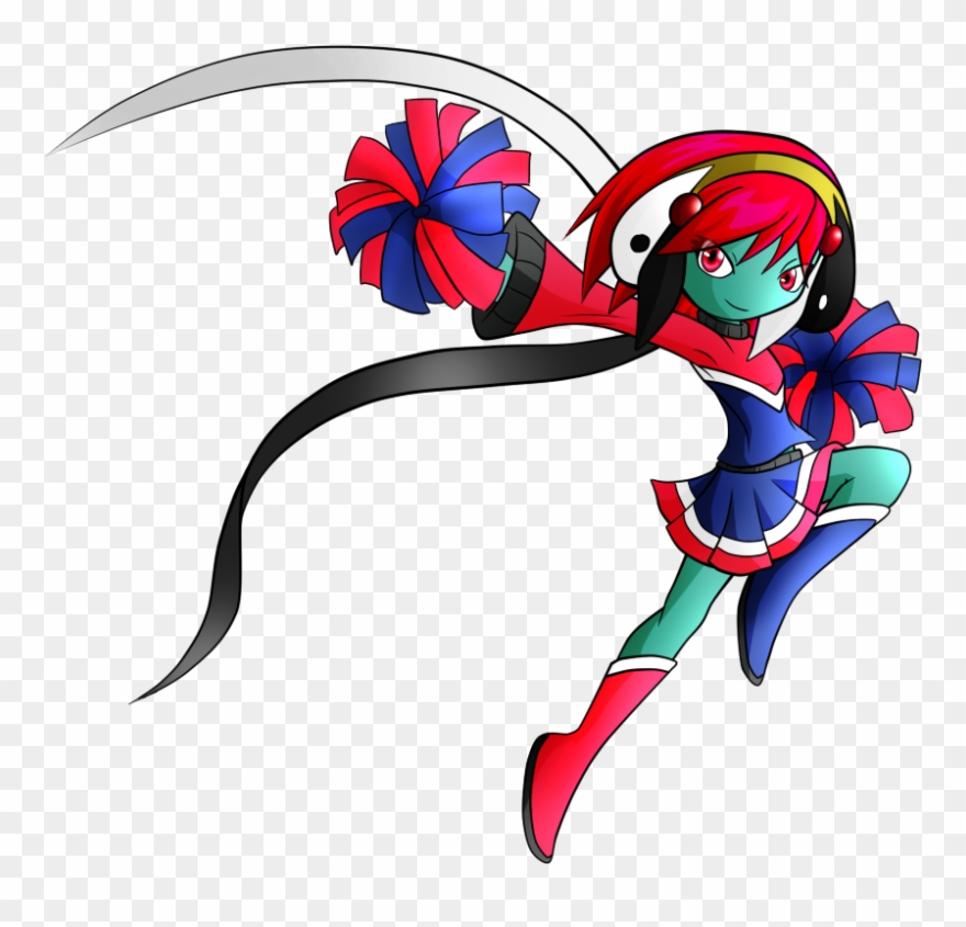 See Here Cheerleader Clipart Silhouette Free Images - Flyer - Png Download