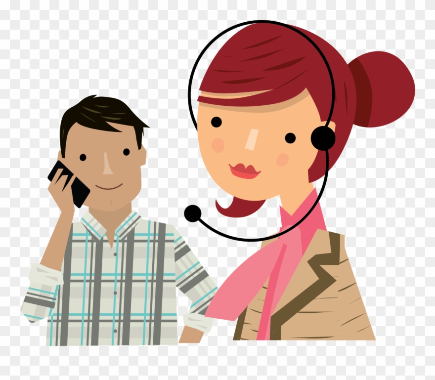 Clipart Phone Telephonic Conversation - Receptionist On Phone - Png Download