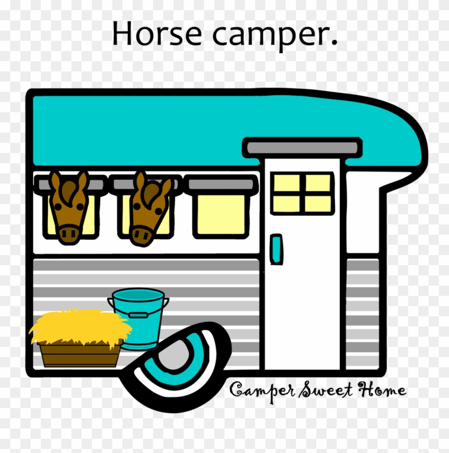 "horse" Camper Camper Sweet Home Clipart