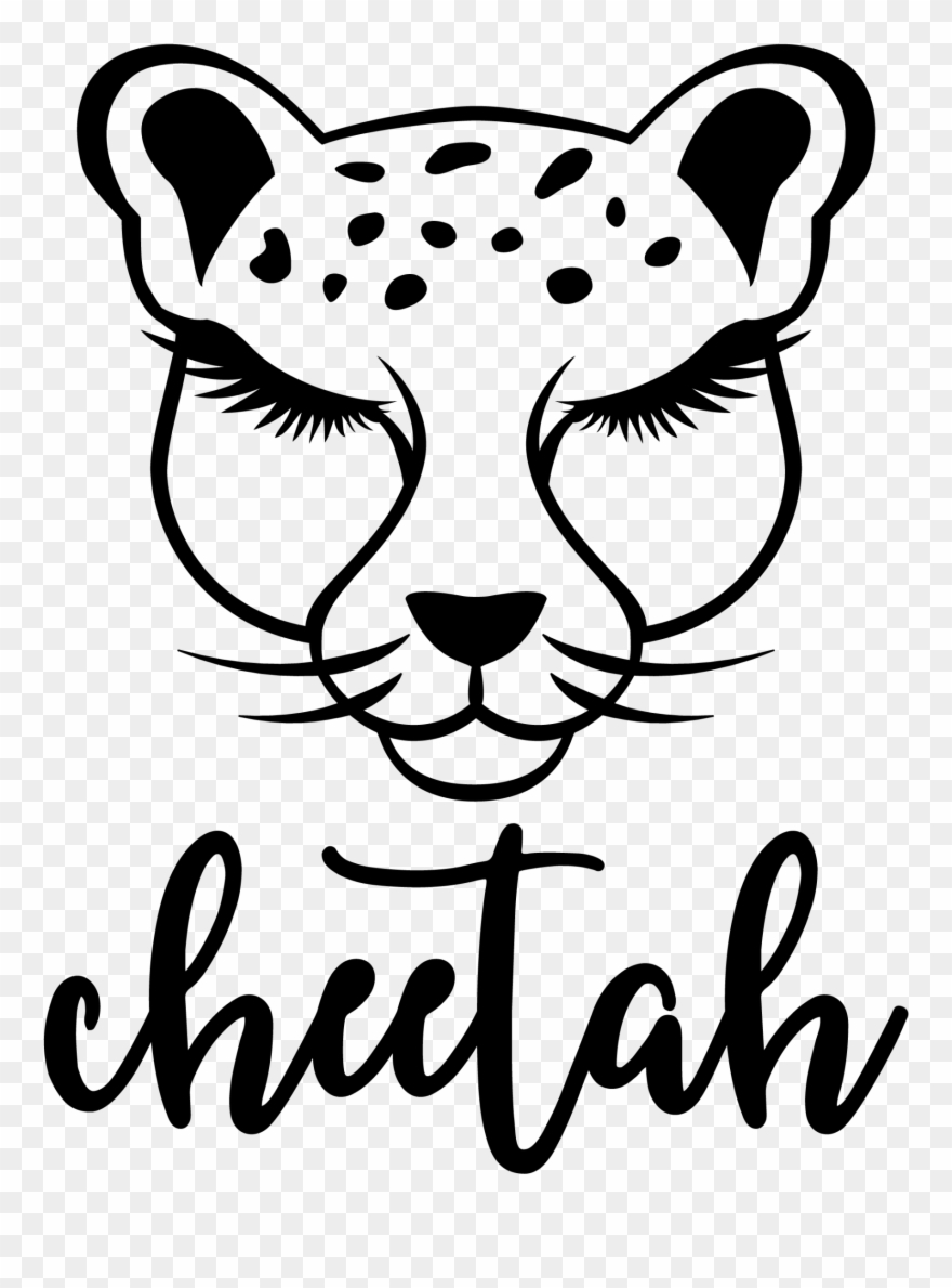 Cheetah Cheetahs Bigcats Bigcat Outline Outlines - Cheetah Svg Clipart
