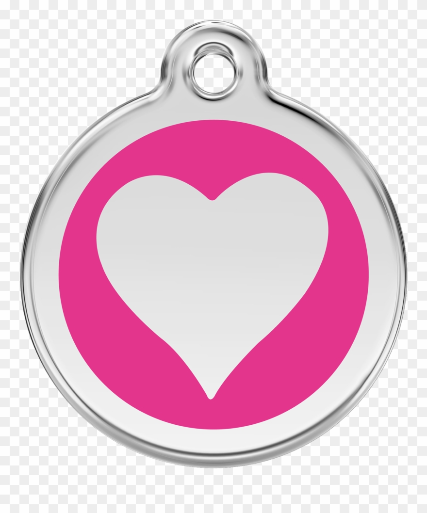 Red Dingo Stainless Steel & Enamel Heart Dog Id Tag - Red Dingo Glitter Enamel Heart Pet Id Tag - Purple Clipart