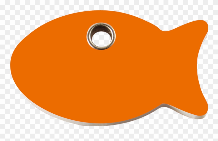 Fish Plastic Pet Tag - Orange Clipart