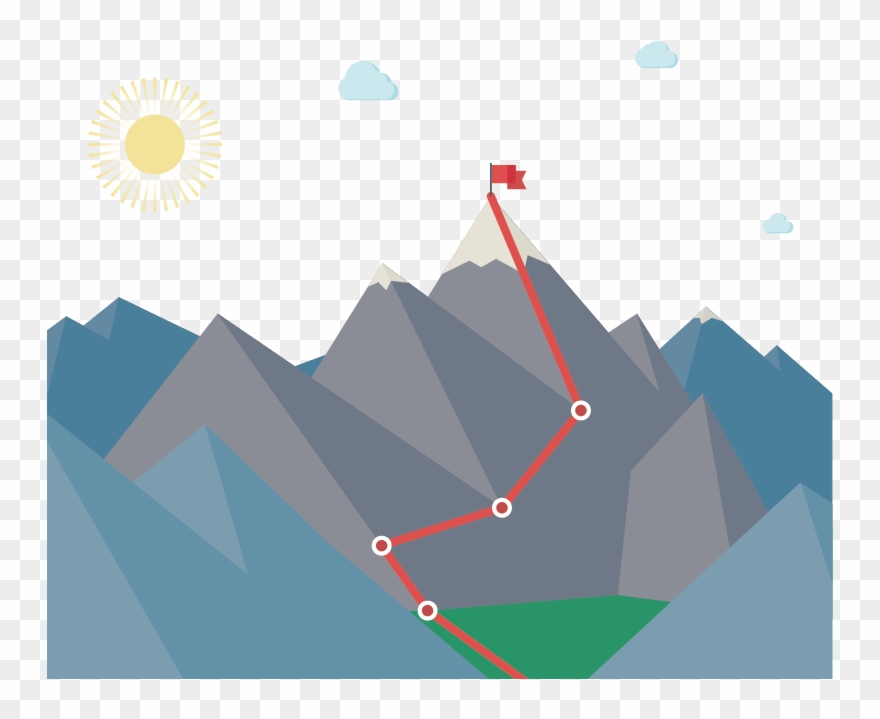 Clip Art Graphic Mountains - Vector Graphics - Png Download