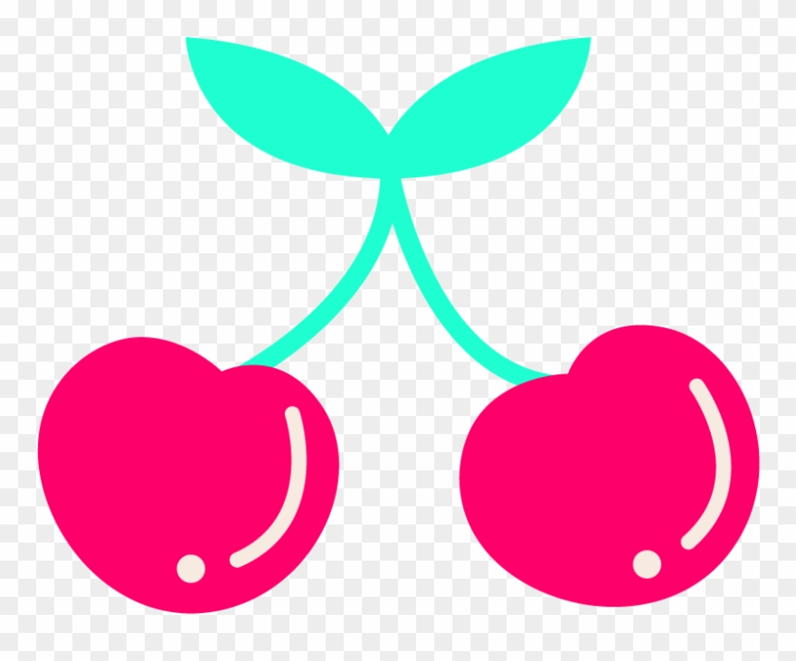 Cherries Aqua - Circle Clipart
