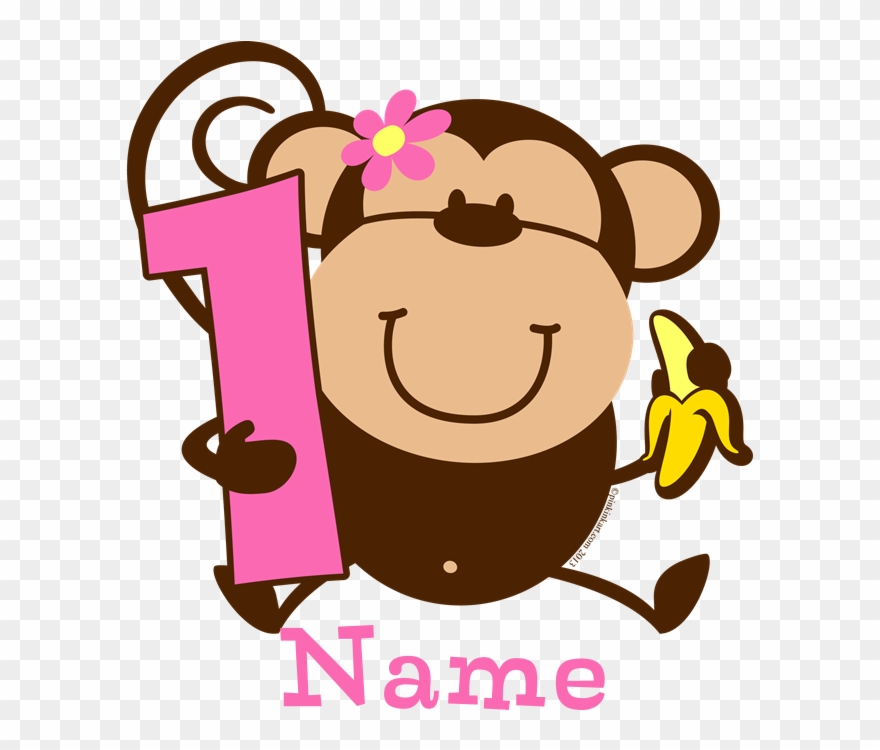 Favorite - Monkey Long Sleeve Pink Shirt Clipart