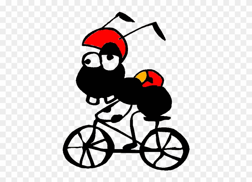 Això Et Passa Per Anar Tant Amb Bici - Hormiga Atomica En Bicicleta Clipart