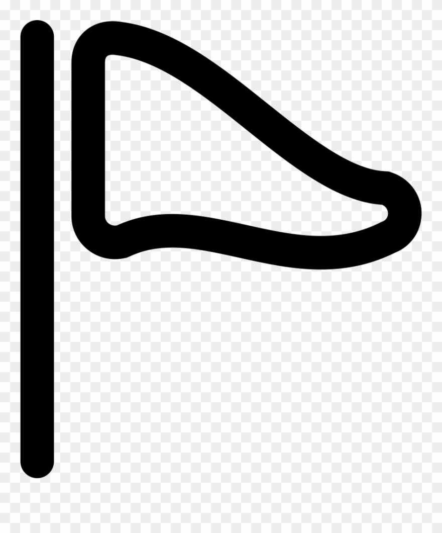 Flag Triangle Outline Comments - Witte Vlag Driehoek Clipart