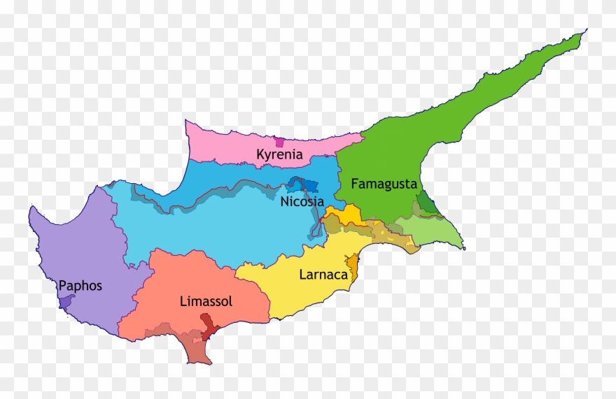 Cyprushomepage Cyprus Administrative Divisions Map Clipart
