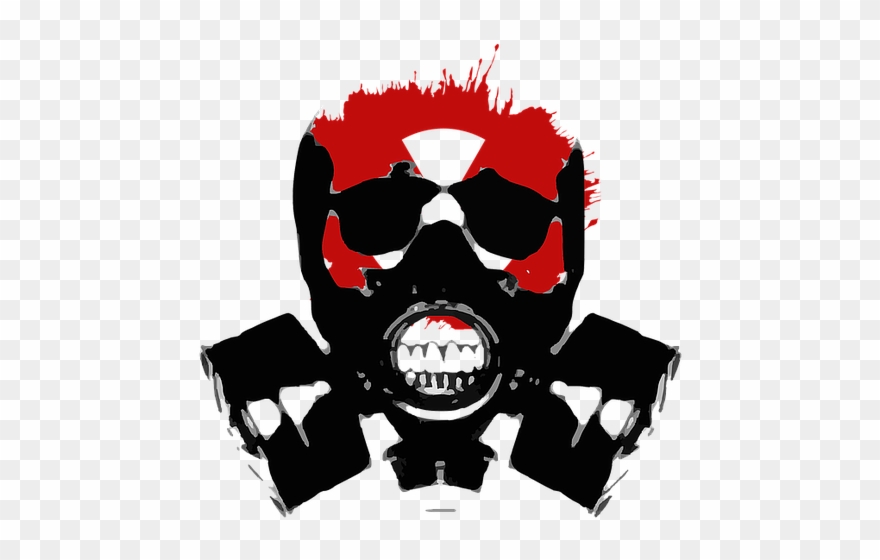 Isolated, Transparent, Radioactivity, Skeleton, Mask Clipart