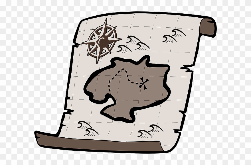 The Hunt Is On For Activité Pop - Simple Treasure Map Drawing Clipart