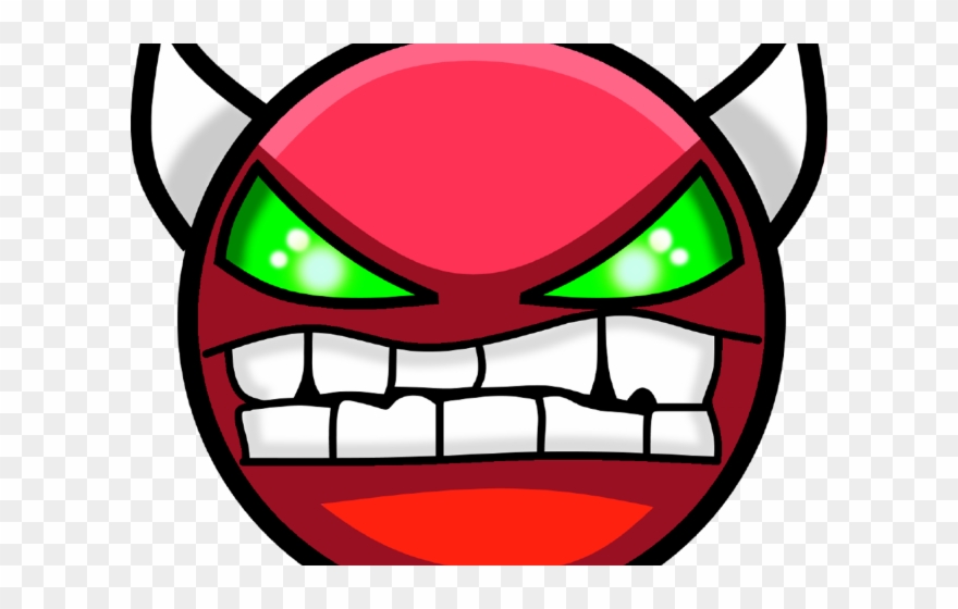 Demon Clipart Transparent Background - Geometry Dash Demon - Png Download