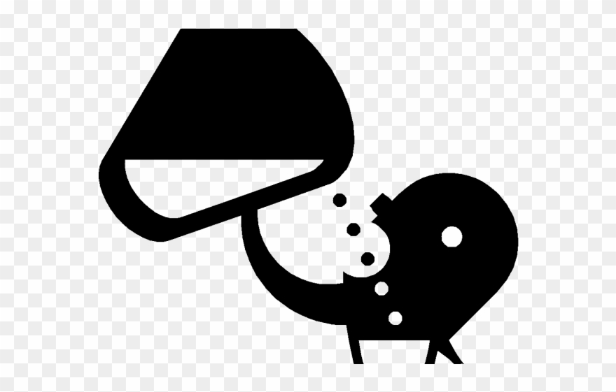 Drink Clipart Hand Holding - Black Thing Drinking Water - Png Download